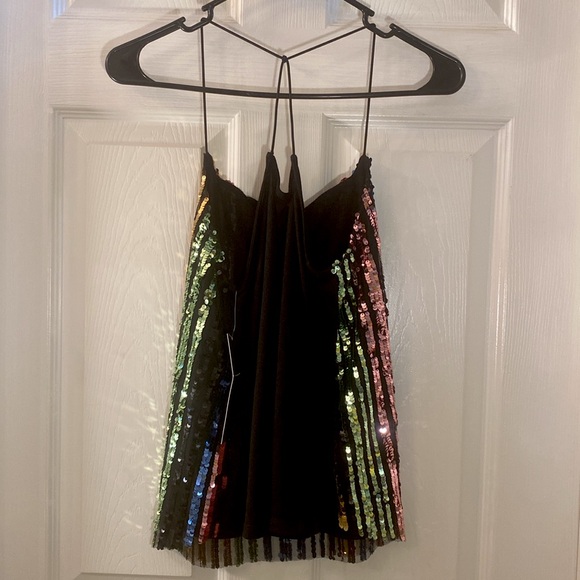 ALMOST FAMOUS NWT Sequin Party Fun Festival Shimmer Top - Picture 7 of 15